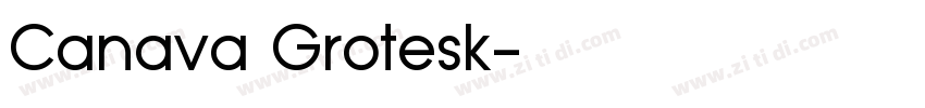 Canava Grotesk字体转换